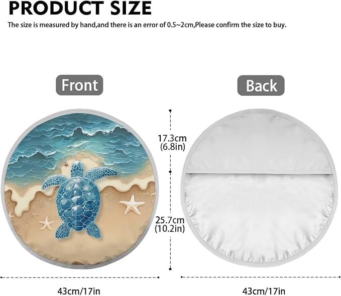 Beach Turtle Starfish Steering Wheel Sun Shade Cover Cooling Steering Wheel Sun Block Anti-Heat Aluminum Foil Steering Wheel Cover Steering Wheel for SUV Truck Van