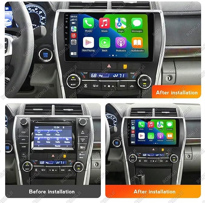 Upgrade Radio for Toyota Camry 2015 2016 2017 Stereo Replacement GPS Navigation,10.1" Touch Screen 4+64GB 8Core Head Unit with Car-Play & Android Auto/SWC/DSP/AHD Camera