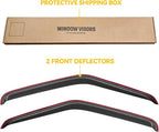 in-Channel Window Visor for 1992-2006 Ford E-150 E-250 E-350 E-450 E-550/ E150 E250 E350 E450 E550, Rain Guards Shields Vent Deflector Shade Wind Dark Smoke for 92-96 Ford Econoline Van, 2PCS
