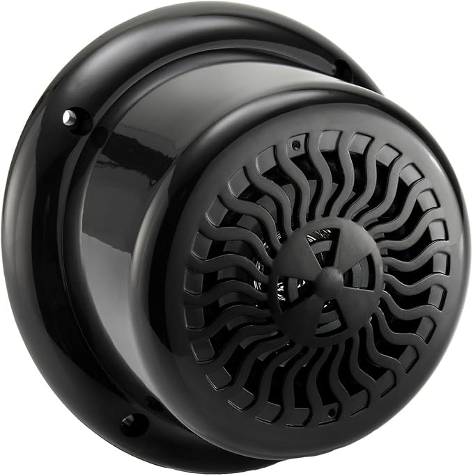 RV Flush Mount Speaker | Exterior 5.25" Black Wavy Blue LED | Waterproof (10 Pack)