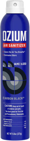 Air Sanitizer Spray - Room Odor Eliminator for Home, Car, and Office - Carbon Black - 8 oz Can - 1 Pack