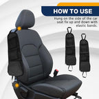 2PS Car Seat Side Organizer, Auto Seat Storage Hanging Bag, Multifunctional Vehicle Mesh Pocket Hold, Car Accessories Car Organizer Can Hold Phone, Wallet, Glasses for Most Cars