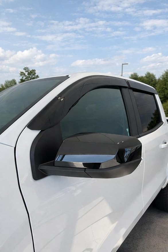 2023-2026 Tape-On Rain Guards for Chevrolet Chevy Colorado & for GMC Canyon Side Window Visor Deflectors Extra Thick Shade 2024 2025
