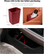 Car Interior Storage Box, Black Silicone Door Side Organizer with Umbrella Holder and Trash Can, Vehicle Accessory (Red)