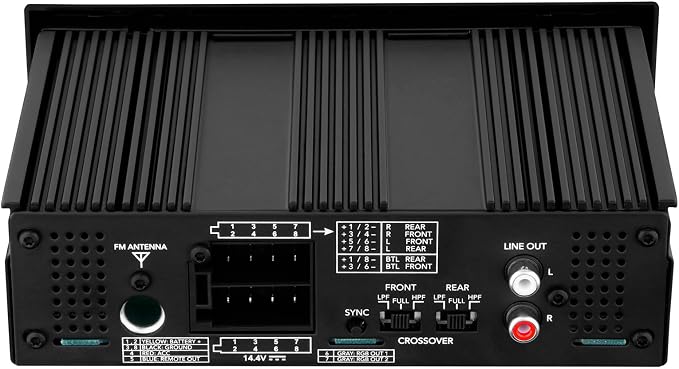 Amplayer G2 Bluetooth Car Stereo Single DIN Media Receiver with Built-in 400W RMS Amplifier, 4 Channels, USB, SD, FM Radio, Hands-Free Calling, Audio Processor & RGB LED Control