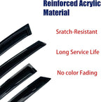 TY4P07 Original Side Window Wind Deflector, 4pcs Out-Channel Tape-On Nice Rain Guards Set, Window Visor fit for 2005-2015 Toyota Tacoma Extended cab (Access cab)