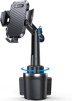 [Upgrade Version Cup Phone Holder for Car Universal Adjustable Long Neck Car Phone Mount Cradle Friendly Compatible with iPhone Samsung Google and All 4.0-7.0 inches Smartphones