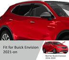 Voron Glass in-Channel Extra Durable Rain Guards for Buick Envision 2021-2026, Window Deflectors, Vent Window Visors, 4 Pieces - 201160