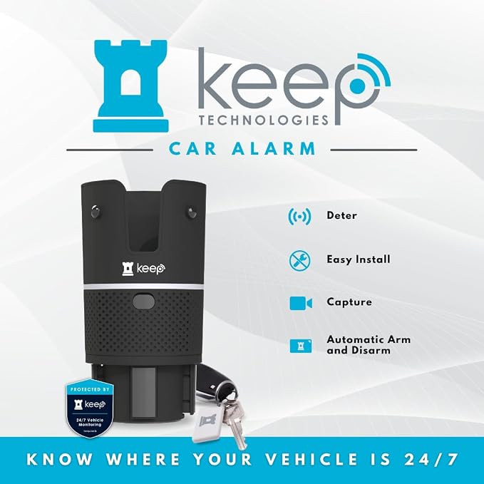 Car Alarm - 4G/LTE, Anchoring Anti-Theft & Break-in Deterrent, GPS, Motion Sensing (PIR/Radar), 1080p Pictures & Video, 120dB Sound and Flashing Bright LEDs