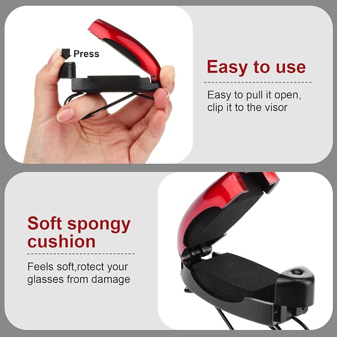 10 Pieces Auto Car Vehicle Sun Visor Clip Holder for Sunglasses Glasses Holder Hanger Eyeglasses Mount Ticket Card Clip Car Accessories(Colorful)