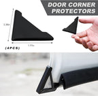 4 PCS Car Side Door Edge Guards, Anti-Collision Auto Side Door Edge Scratch Gaurd Corner Cover Sticker, Anti-Scratch Door Guard Corner Decor Bumper Trim for Car Truck SUV (Black)