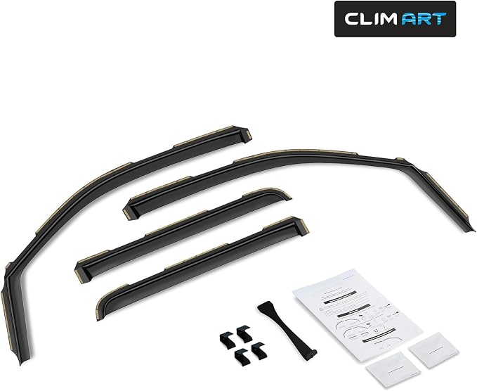 in-Channel Incredibly Durable Rain Guards for Ford F-150 SVT Raptor 2011-2014 SuperCrew, Original Window Deflectors, Vent Window Visors, Vent Deflector, 4 pcs.- 611196