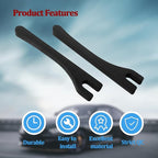 Car Seat Gap Filler, 2PCS Between Seat and Centre Console No Drop Vehicle Gap Plug, Automotive Interior Front Chair Blocker Stop Things from Dropping, Universal for SUV Caravan Truck (Black)