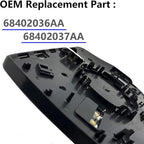 Left Driver Side Heated Convex Mirror Glass Replacement For 2019 2020 2021 Dodge Ram 1500 - Power Heated, with Backing Plate, Replace 68402036AA 68402037AA