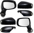 Driver and Passenger Side Power Heated Mirror Set Smooth Black Manual Folding Compatible with 2018-2023 Subaru Crosstrek SU1320183 SU1321183