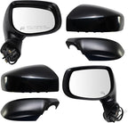 Driver and Passenger Side Power Heated Mirror Set Smooth Black Manual Folding Compatible with 2018-2023 Subaru Crosstrek SU1320183 SU1321183