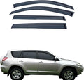 Tape On Window Visors Rain Guards Compatible with 2006-2012 Toyota Rav4,Side Vent Window Deflector Exterior Rain Guard Shade,Weatherproof,UV Resistant,Easy Installation, Enhanced Airflow & Style