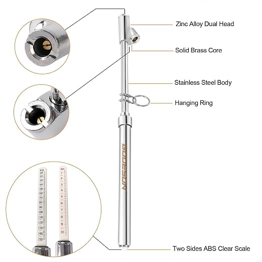 Dual Head Tire Pressure Gauge,Heavy Duty Pen Tire Gauge Range 10-150PSI; 1-10kg/cm2,Dual Head Truck Air Pressure Gauge (Pack of 20)…