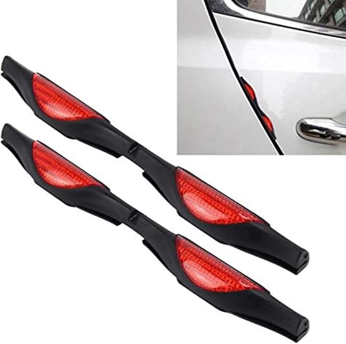 Car Door Protectors Bump Door Edge Strip Dent Reflectors on Car Rear Front Door Scratches Protection