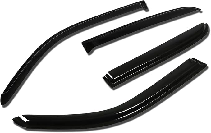 Rain Guards Tape-On Compatible with 2004-2006 Tundra Crew Cab 4pcs Window Visor Deflector