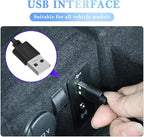 4-in-1 Car LED Lights Interior with USB Port,Ambient Neon Car Door Lights Kit for CCar Decor,Party,Music,Gift,Universal CCar Pedal Light Interior Accessories for Wonmen & Men (Blue)