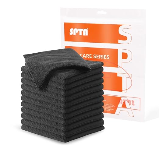 Microfiber Cleaning Towel, Microfiber Cleaning Cloth for Car Washing, 12 Pack Streak-Free, Ultra Absorbent, Washable for All Purpose Terry Microfiber Towels, 16.1in x 16.1in, 350GSM, Grey-MT038