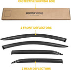 Window Visors for Chevy Chevrolet Equinox 2018-2024, Rain Guards Shields Vent Deflector Shade Dark Smoke 2019 2020 2021 2022 2023, Tape-On, 4PCS