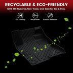 Floor Mats & Cargo Mat Fits for Hyundai Ioniq 5(Unmovable Console) 2024 2023 2022, All Weather TPE Custom Fit Full Set Accessories for Ioniq 5 2022-2024 Floor Liners & Trunk Liner, Black
