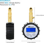 Digital Tire Pressure Gauge 100PSI Heavy Duty Stainless Steel Air Chucks ANSI 2A Certified Large Dial Wheel Service Checker for Truck Semi Truck ATV Motorhome Cars & RV Accessories