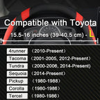 Customized Auto Car Steering Wheel Cover for Toyota Tacoma,4Runner,Tundra,Sequoia,15.5-16 inch (Black+Red-Large Size)