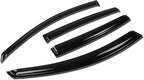 Window Visors Compatible with 07-12 Nissan Altima 4-Door, 4Pcs Front & Rear Tape-On Window Vent Visor Deflectors Rain Guard, Glossy Dark Smoke