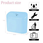 Car Trash Can, Mini Car Bin with Lid 2 Trash Bag Blue, Cute Car Accessories for Storage and Organization，Small Trash Can for car，Bedroom and Office