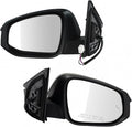 2 Piece Driver and Passenger Side Mirror Assembly Set Electric Adjustment Heated No Memory Black Compatible with 2015-2018 Toyota RAV4 TO1320343 TO1321343