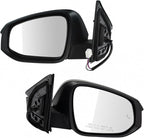 2 Piece Driver and Passenger Side Mirror Assembly Set Electric Adjustment Heated No Memory Black Compatible with 2015-2018 Toyota RAV4 TO1320343 TO1321343