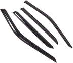 WD2-791 Dark Smoke 4 Pcs Set Window Visor (Outside Mount) Deflector Rain Guard Compatible with 2015-2016 Ford F-150 SuperCrew/Crew Cab