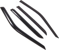 WD2-791B Dark Smoke 4 Pcs Set Window Visor (Outside Mount) Deflector Rain Guard Compatible with 2017-2018 Ford F-150 SuperCrew/Crew Cab