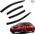 Window Rain Guards Compatible with 2013-2018 Altima 4-Door Sedan, 4pcs Smoke Tint Vent Deflectors Window Visors Outside Mount Tape On Style Acrylic Set of 4 Front+Rear