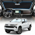 for Chevy Silverado 1500 Sun Shade Windshield Cover - Custom Fit Silverado 1500 Accessories 2019-2025 2026 Sunshade Foldable UV Protection & Heat Shield Sun Visor Accessories