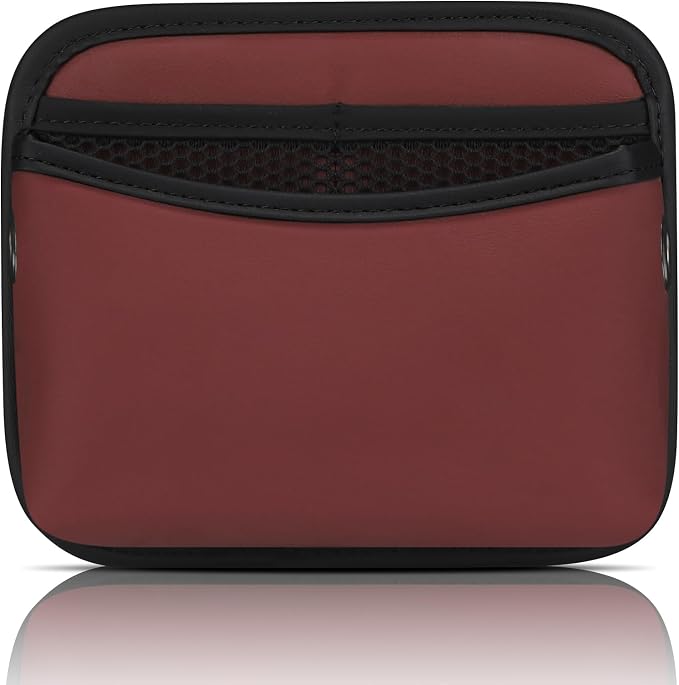 Universal Car Side Pocket Organizer, PU Leather Pouch for Car Seat, Door, Window, Console, Cards Trash Cell Phone Sunglasses Holder, Car Accessories, Red
