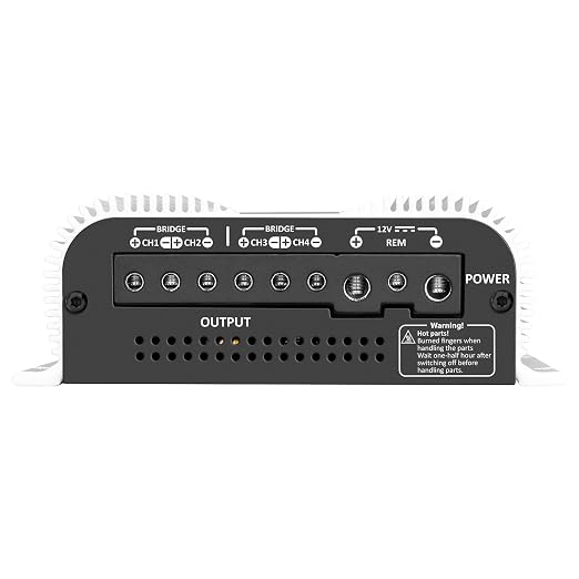 TS 800x4 1 Ohm Multichannel Stereo Amplifier 800 Watts Rms, 4 Channels, Full Range, Car Audio Amp Digital 2 Bridged Channel, Crossover High/Low Pass, with RCA and Automatic High Level Input