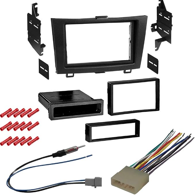 CACHÉ KIT300 Bundle with Car Stereo Installation Kit for Honda CRV 2007 – 2011 in Dash Mounting Kit, Antenna, and Harness for Single/Double Din Radio Receivers (4 Item)