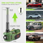 Portable 5 Ton 12V Electric Car Jack Hydraulic Floor Jack for Car with Tire Inflator Pump for Vehicle Emergency Repair Kit 11023lbs