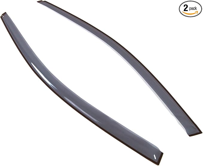 Car Window Rain Guard | Outside Mount Visors Auto Side Window Deflectors | Windows Visor Rain Shields Compatible with 2002-2005 Honda Civic SI | 2 Pcs Set, LGWV2-227, Light Tinted