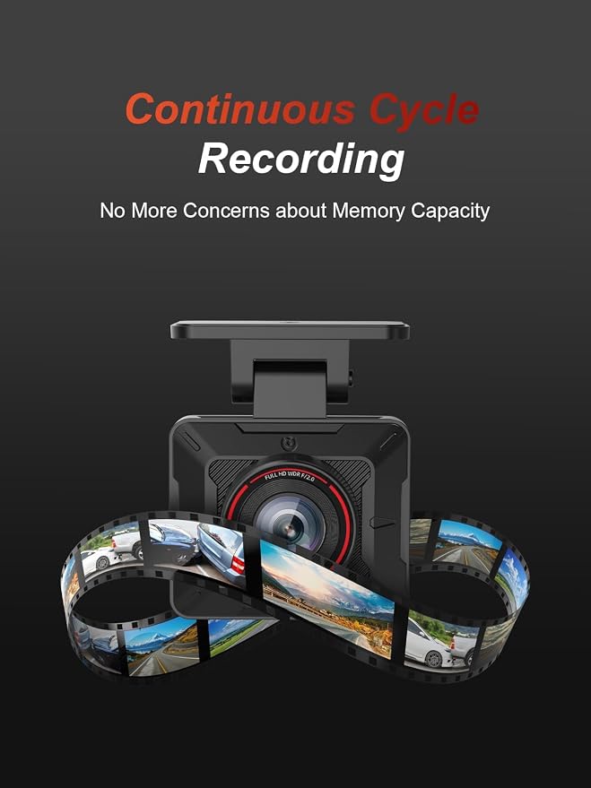 P1 Mini Dash Cam – Super Compact Front Dash Camera for Cars, 1080P Full HD, Easy App Control, Clear Night Vision, Loop Recording & 24H Parking Mode, G-Sensor, No Card Included
