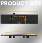 12 Inch Chrome Coat Anti-glare Wide Angle Rear View Mirror 2 Pack | Convex Panoramic Clip-on HD Rearview Mirror Universal Car Interior Accessories Mirrors for Car SUV Truck to Reduce Blind Spot