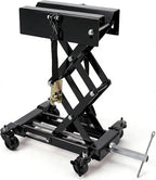 Low Profile Transmission Jack, 450 LBS Heavy Duty Alloy Steel Transmission Lift, 7-23 Inch Lifting Range with 2M Safety Straps & 4 Lockable Swivel Brake Wheels, Car Truck Repair Service Jack, Red
