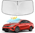 Windshield Sun Shade for Kia Forte 2019-2024 Front Windows Shade | 4 Layers Car Sunshades Cover Custom Fit Forte Sun Visor 250T Retractable Shade Blocks UV Rays Car Accessories