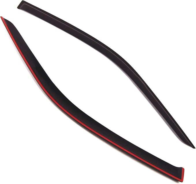 WD2-213 Dark Smoke 2 Pcs Set Window Visor (Outside Mount) Deflector Rain Guard Compatible with 1994-1997 Honda Accord Coupe