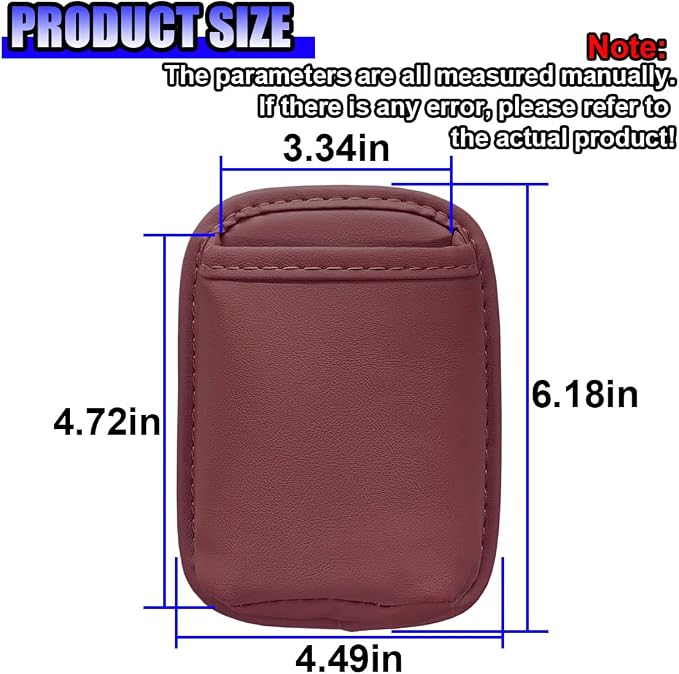 2PCS Large Cup Holder for Car Door - Clip On Vehicle Hanging Water Bottle Drink Holder Car Back Seat Pocket - Scratch-Resistant PU Leather Beverage Storage Organizer for Cars Trucks (Red)