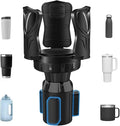 Adjustable Car Cup Holder Expander - Universal Base Fits 2.4"-4" Holders, Extends to 5.5" for 10-64oz Large Cups & Bottles